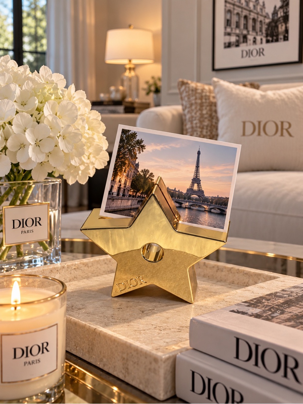 Dior Gold Star Photo Holder